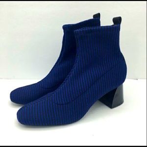 Zara Blue Stripe Bootee